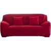 BellaHome Tessile D'Arredo|Copridivano 2 posti elasticizzato rosso, 145-185 cm