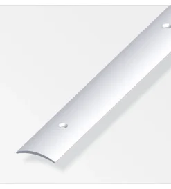 Ferramenta Per Mobili E Infissi-Alfer aluminium Coprisoglia  30 x 5  alluminio argento  forato   2 metri.