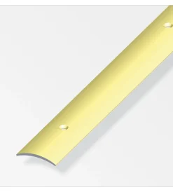 Ferramenta Per Mobili E Infissi-Alfer aluminium Coprisoglia  30 x 5  alluminio ottonato  forato  1 metro.