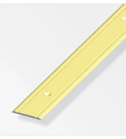Ferramenta Per Mobili E Infissi-Alfer aluminium Coprisoglia  30 x 2  alluminio ottonato  forato  2 m