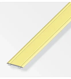 Ferramenta Per Mobili E Infissi-Alfer aluminium Coprisoglia 30x2 alluminio ottonato autoadesivo - 1 metro.