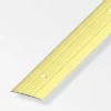 Alfer aluminium Ferramenta Per Mobili E Infissi|Coprisoglia 37x2.5 alluminio ottonato forato - 2 metri.