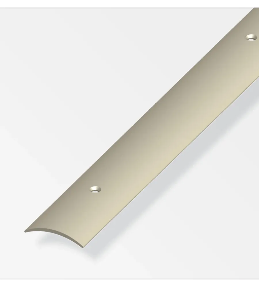 Ferramenta Per Mobili E Infissi-Alfer aluminium Coprisoglia 30x5 pvc beige-marr. forato - 1 metro.