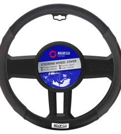 Auto Interno-Sparco Coprivolante auto universale nero con dettagli traforati - spc1113