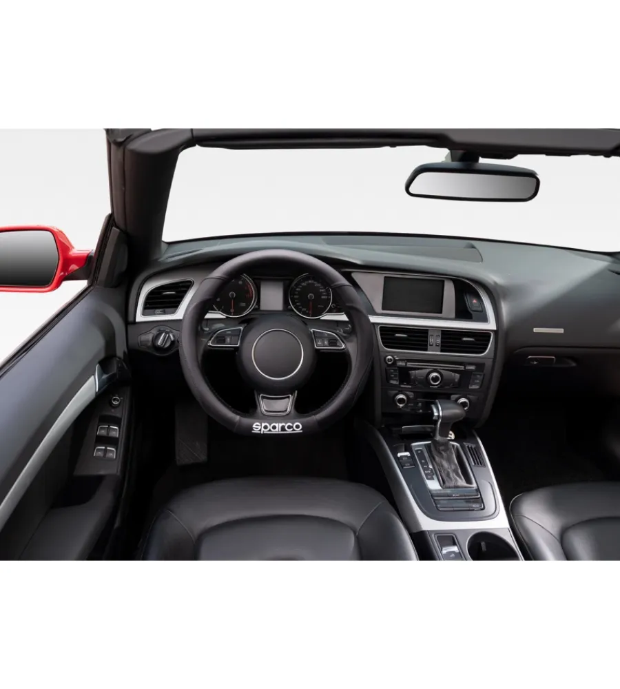 Auto Interno-Sparco Coprivolante per auto nero in pvc