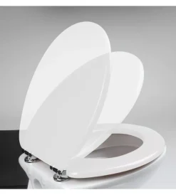 Ceramiche E Accessori|Copriwater con chiusura a pressione "soft close" bianco in mdf