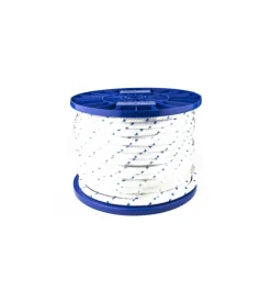 Sistemi Di Fissaggio|Corda in poliestere  ø 12 mm. bianco/blu 40 mt.
