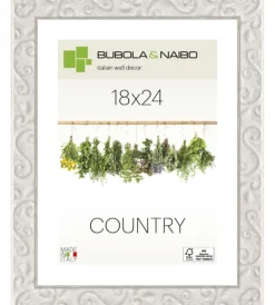 Online Cornice in legno colore bianco "milton" - 18 x 24 cm Decorazione Pareti