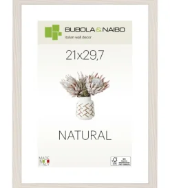 Decorazione Pareti-Bubola&Naibo Cornice in legno colore bianco "tulipa" - 21 x 29,7 cm