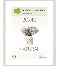 Decorazione Pareti-Bubola&Naibo Cornice in legno colore bianco "tulipa" - 30 x 40 cm