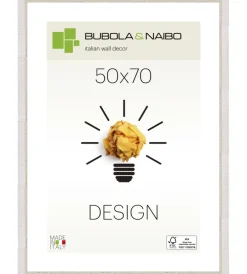 Outlet Cornice in legno colore bianco "lela" - 50 x 70 cm Decorazione Pareti