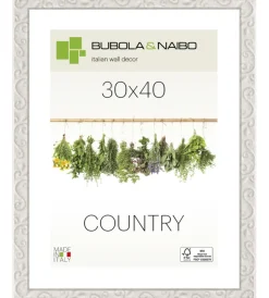Decorazione Pareti-Bubola&Naibo Cornice in legno colore bianco "milton" - 30 x 40 cm