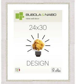 Bubola&Naibo Decorazione Pareti|Cornice in legno colore bianco "lela" - 24 x 30 cm