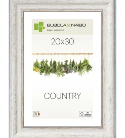 Bubola&Naibo Decorazione Pareti|Cornice in legno colore bianco "fabriano" - 20 x 30 cm