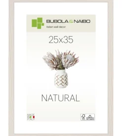 Bubola&Naibo Decorazione Pareti|Cornice in legno colore bianco "tulipa" - 25 x 35 cm