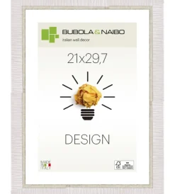 Decorazione Pareti-Bubola&Naibo Cornice in legno colore bianco "lela" - 21 x 29,7 cm