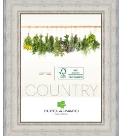 Bubola&Naibo Decorazione Pareti|Cornice in legno colore bianco "fabriano" - 18 x 24 cm