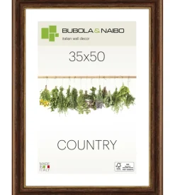 Decorazione Pareti-Bubola&Naibo Cornice in legno colore marrone "fabriano" - 35 x 50 cm