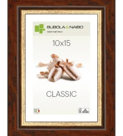 Discount Cornice in legno colore marrone "greta" - 10 x 15 cm Decorazione Pareti