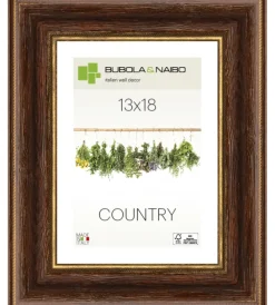 Clearance Cornice in legno colore marrone "fabriano" - 13 x 18 cm Decorazione Pareti