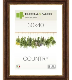 Decorazione Pareti-Bubola&Naibo Cornice in legno colore marrone "fabriano" - 30 x 40 cm