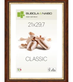 Decorazione Pareti-Bubola&Naibo Cornice in legno colore marrone "greta" - 21 x 29,7 cm
