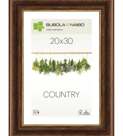 Bubola&Naibo Decorazione Pareti|Cornice in legno colore marrone "fabriano" - 20 x 30 cm