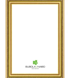 Bubola&Naibo Decorazione Pareti|Cornice in legno colore oro "beta"- 20 x 30 cm