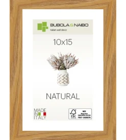 Bubola&Naibo Decorazione Pareti|Cornice in legno colore rovere "tulipa" - 10 x 15 cm