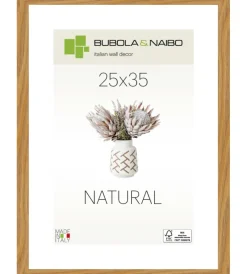 Cornice in legno colore rovere "tulipa" - 25 x 35 cm Decorazione Pareti