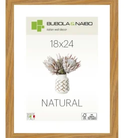 Decorazione Pareti-Bubola&Naibo Cornice in legno colore rovere "tulipa" - 18 x 24 cm