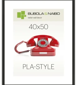Decorazione Pareti-Bubola&Naibo Cornice in plastica colore nero "pla-style" - 40 x 50 cm