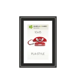 Decorazione Pareti-Bubola&Naibo Cornice in plastica colore nero "pla-style" - 10 x 15 cm