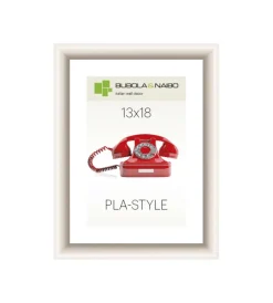 Decorazione Pareti-Bubola&Naibo Cornice in plastica colore bianco "pla-style" - 13 x 18 cm