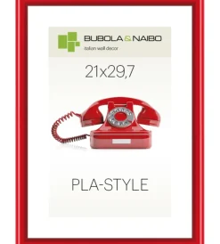 Decorazione Pareti-Bubola&Naibo Cornice in plastica colore rosso "pla-style" - 21 x 29,7 cm