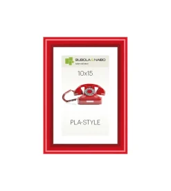 Decorazione Pareti-Bubola&Naibo Cornice in plastica colore rosso "pla-style" - 10 x 15 cm