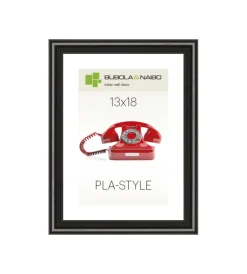 Decorazione Pareti-Bubola&Naibo Cornice in plastica colore nero "pla-style" - 13 x 18 cm