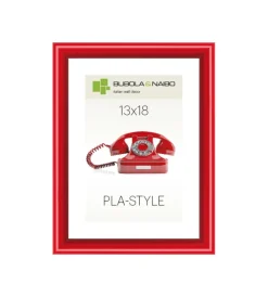 Decorazione Pareti-Bubola&Naibo Cornice in plastica colore rosso "pla-style" - 13 x 18 cm