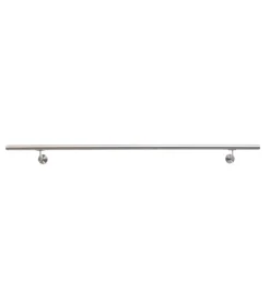 Clearance Corrimano tondo in acciaio inox aisi 304 satinato da 2 metri - kit completo con ancoraggio Porte, Scale E Pavimenti