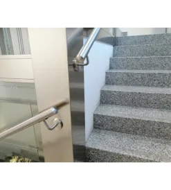 Clearance Corrimano tondo in acciaio inox aisi 304 satinato da 2 metri - kit completo con ancoraggio Porte, Scale E Pavimenti