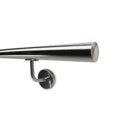 Metal Expert Porte, Scale E Pavimenti|Corrimano tondo in acciaio inox aisi 316 lucido da 3 metri - kit completo con ancoraggio