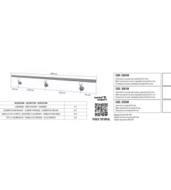Metal Expert Porte, Scale E Pavimenti|Corrimano tondo in acciaio inox aisi 316 lucido da 3 metri - kit completo con ancoraggio