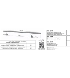 New Corrimano tondo in acciaio inox aisi 316 lucido da 2 metri - kit completo con ancoraggio Porte, Scale E Pavimenti