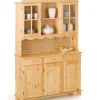 Vetrine E Vetrinette- Credenza 2 ante + 3 cassetti in pino massello finitura naturale.