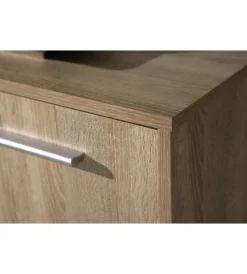 Credenze E Buffet- Credenza buffet 6 ante finitura rovere e bianco, 77x30x115 cm