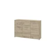 BellaHome Credenze E Buffet|Credenza "girona" 3 ante e 1 cassetto quercia, 119x33x80,5 cm