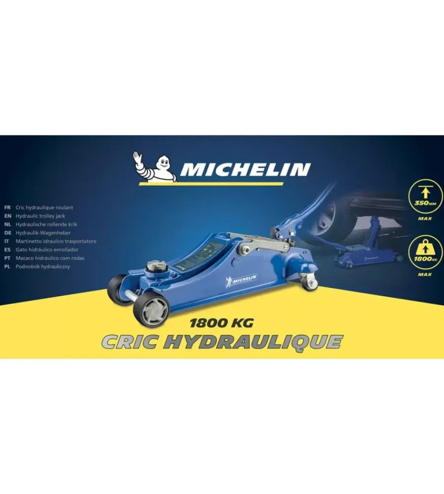 Garage E Manutenzione-Michelin Cric idraulico a carrello 1,8 t per auto