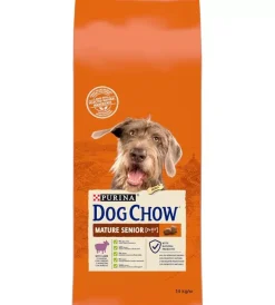 Alimenti Secco Cane-Purina Crocchette per cani "dog chow mature senior" anziano di tutte le taglie con agnello 14 kg