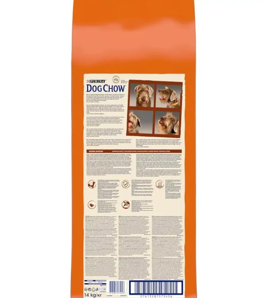 Alimenti Secco Cane-Purina Crocchette per cani "dog chow mature senior" anziano di tutte le taglie con agnello 14 kg