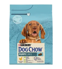 Purina Alimenti Secco Cane|Crocchette per cani "dog chow" cucciolo di tutte le taglie con pollo 2,5 kg